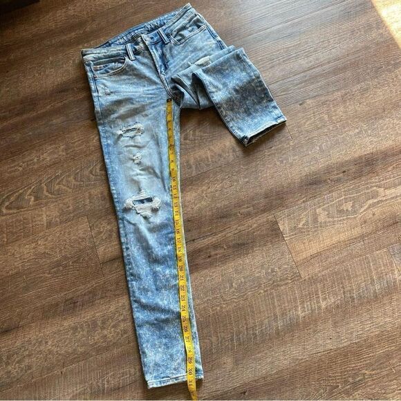 American Eagle Ripped Skinny Jeans AirFlex Distressed Men’s 30 Waist - Picture 8 of 8